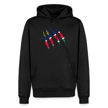 Namibie - Sweat à capuche Premium bio Homme - noir - Devant - Nico (187cm)