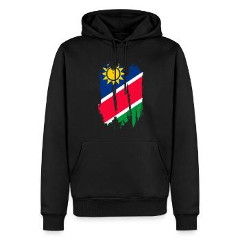Namibie - Sweat à capuche Premium bio Homme - noir - Devant - Nico (187cm)