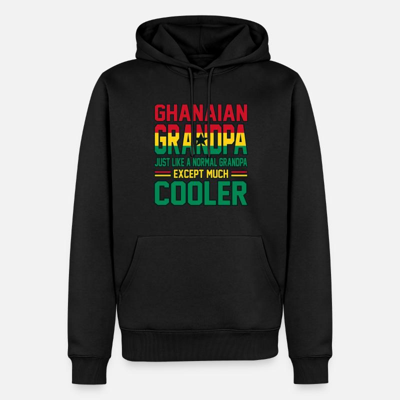 Ghana - Männer Premium Bio Hoodie - Schwarz