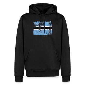 Botswana - Männer Premium Bio Hoodie - Schwarz - Vorne - Nico (187cm)