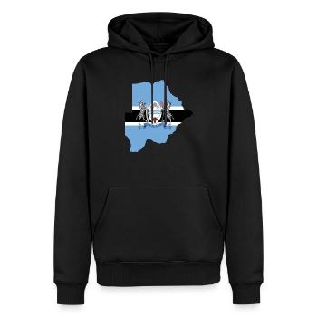 Botswana - Männer Premium Bio Hoodie - Schwarz - Vorne - Nico (187cm)