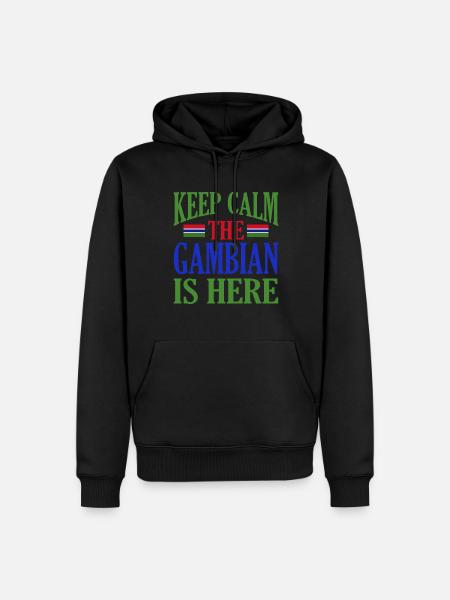 Gambia - Männer Premium Bio Hoodie - Schwarz