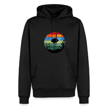 Qualle - Männer Premium Bio Hoodie - Schwarz - Vorne - Nico (187cm)