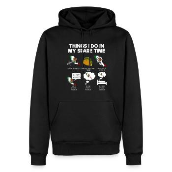 Mexiko - Männer Premium Bio Hoodie - Schwarz - Vorne - Nico (187cm)