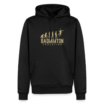 Lustiger Pickleball Badminton Federball - Männer Premium Bio Hoodie - Schwarz - Vorne - Nico (187cm)
