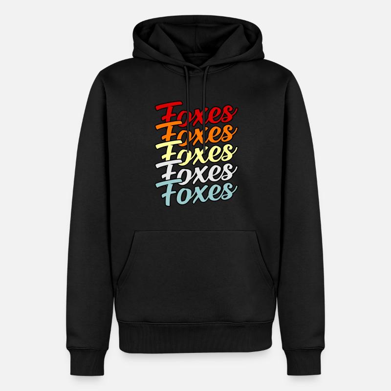 Fuchs - Männer Premium Bio Hoodie - Schwarz