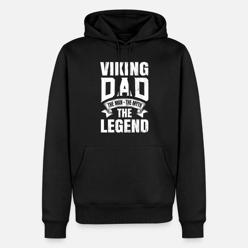 Wikinger - Männer Premium Bio Hoodie - Schwarz