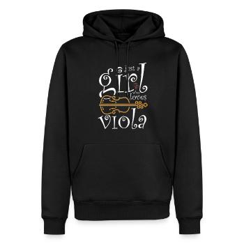 Amateurs de musique Viola Player - Sweat à capuche Premium bio Homme - noir - Devant - Nico (187cm)