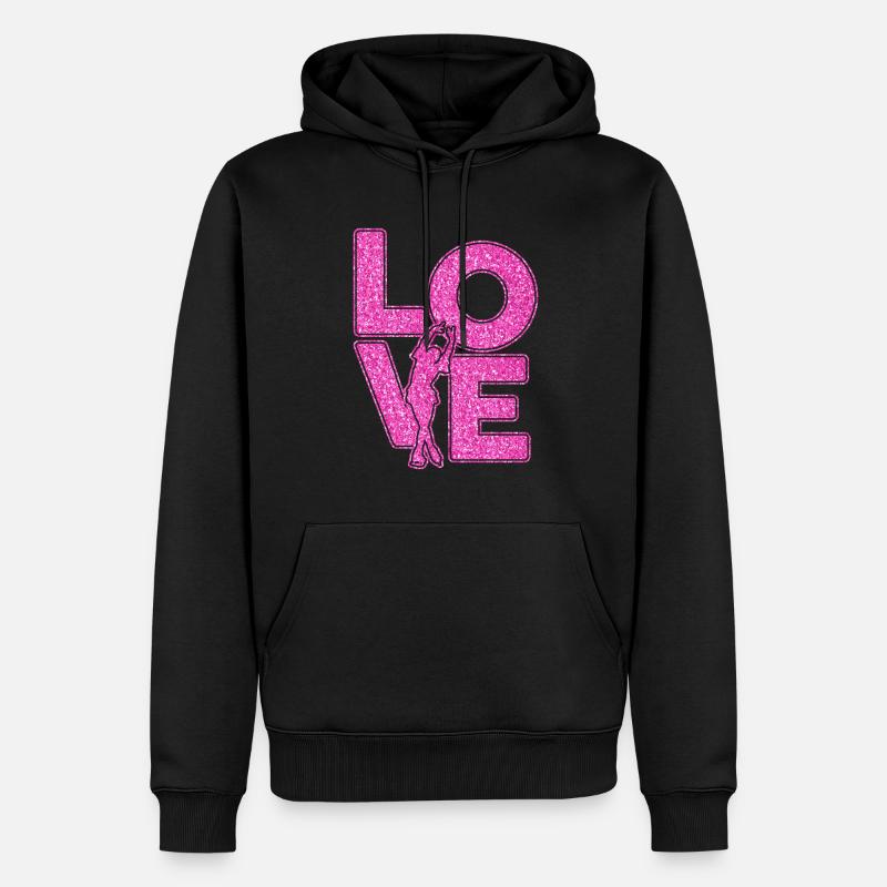 Eiskunstlauf - Männer Premium Bio Hoodie - Schwarz