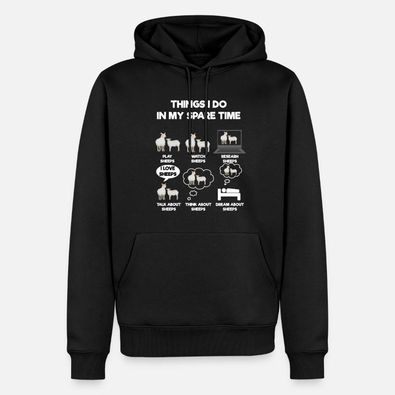 Mouton - Sweat à capuche Premium bio Homme - noir