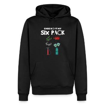 Cycling cycling - Men’s Premium Organic Hoodie - black - Front - Nico (187cm)