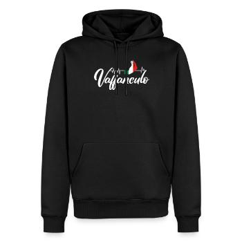 Vaffanculo Heartbeat - Sweat à capuche Premium bio Homme - noir - Devant - Nico (187cm)