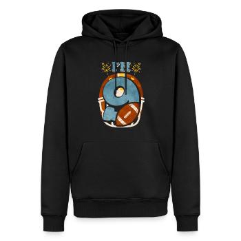 Football américain - Sweat à capuche Premium bio Homme - noir - Devant - Nico (187cm)