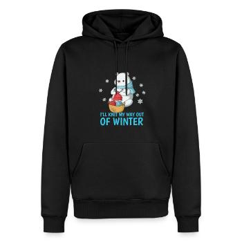 Humour - Sweat à capuche Premium bio Homme - noir - Devant - Nico (187cm)
