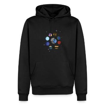 Astronaut - Men’s Premium Organic Hoodie - black - Front - Nico (187cm)