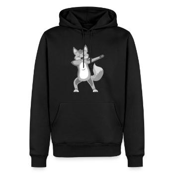 Polarfuchs - Männer Premium Bio Hoodie - Schwarz - Vorne - Nico (187cm)