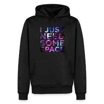 Space - Men’s Premium Organic Hoodie - black - Front - Nico (187cm)