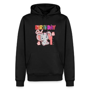 Geburtstag 1 - Männer Premium Bio Hoodie - Schwarz - Vorne - Nico (187cm)
