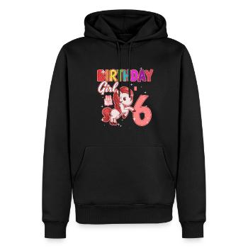 Geburtstag 6 - Männer Premium Bio Hoodie - Schwarz - Vorne - Nico (187cm)