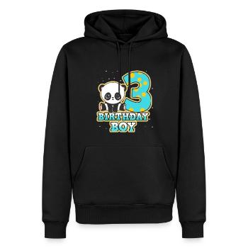 Geburtstag 3 - Männer Premium Bio Hoodie - Schwarz - Vorne - Nico (187cm)