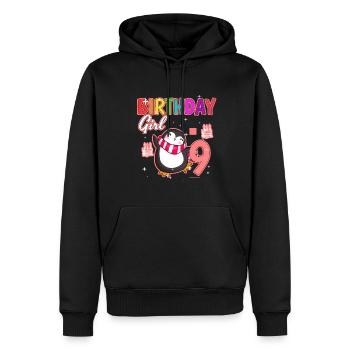 Geburtstag 9 - Männer Premium Bio Hoodie - Schwarz - Vorne - Nico (187cm)