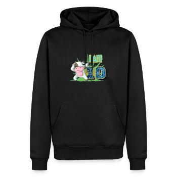 10. Geburtstag Dabbing Cow - Männer Premium Bio Hoodie - Schwarz - Vorne - Nico (187cm)