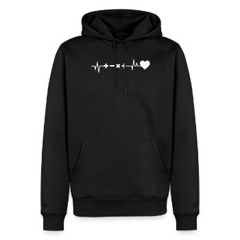 Mathématiques - Sweat à capuche Premium bio Homme - noir - Devant - Nico (187cm)