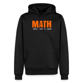 Mathematics - Men’s Premium Organic Hoodie - black - Front - Nico (187cm)