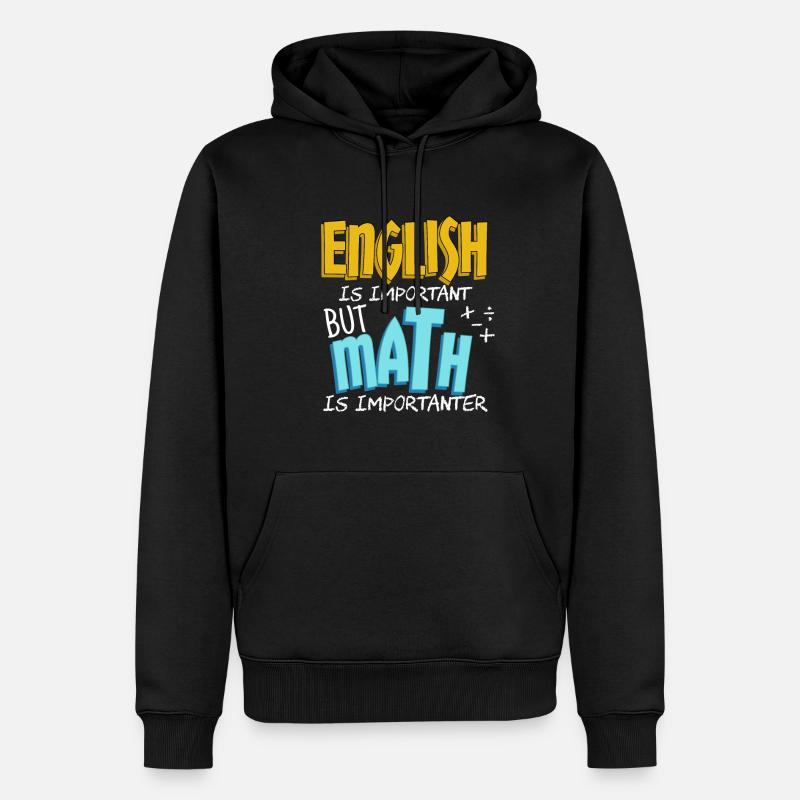 Anglais Math - Sweat à capuche Premium bio Homme - noir
