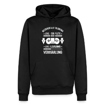 Level Ehemann Loading JGA Männer Computer Nerds - Männer Premium Bio Hoodie - Schwarz - Vorne - Nico (187cm)
