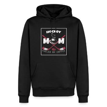 Hockey mama kaffee liebhaber geschenk - Männer Premium Bio Hoodie - Schwarz - Vorne - Nico (187cm)