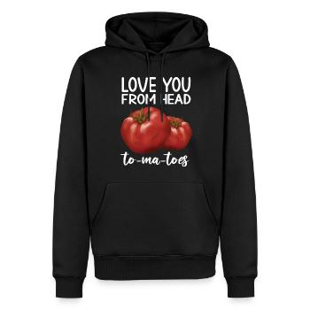 Tomate principale drôle de cadeau de jardin de jardinier - Sweat à capuche Premium bio Homme - noir - Devant - Nico (187cm)