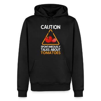 Potager Potager Tomate Cadeau - Sweat à capuche Premium bio Homme - noir - Devant - Nico (187cm)