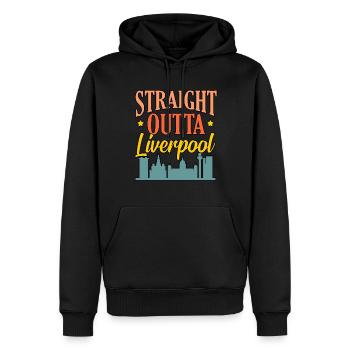 Liverpool Stadtbild Geschenk - Männer Premium Bio Hoodie - Schwarz - Vorne - Nico (187cm)
