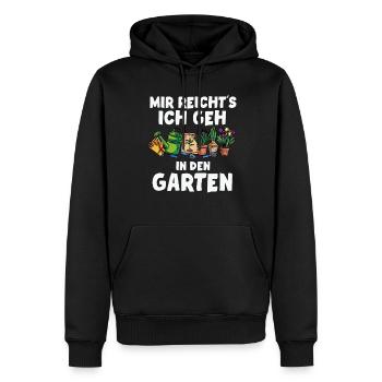 Meine Komfortzone Garten Gartenarbeit - Männer Premium Bio Hoodie - Schwarz - Vorne - Nico (187cm)