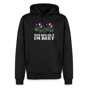 Meine Komfortzone Garten Gartenarbeit - Männer Premium Bio Hoodie - Schwarz - Vorne - Nico (187cm)