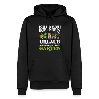 Garten Urlaub - Männer Premium Bio Hoodie - Schwarz - Vorne - Nico (187cm)