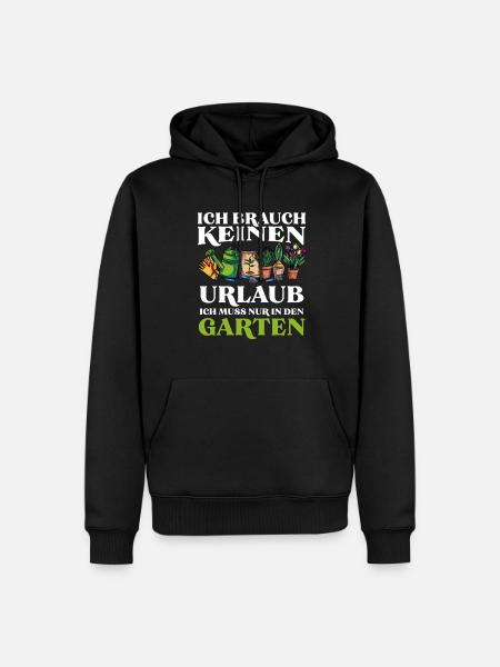 Garten Urlaub - Männer Premium Bio Hoodie - Schwarz