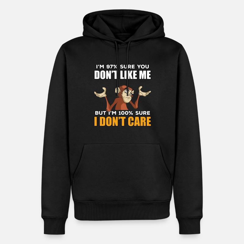 Lustiges Affe geschenk - Männer Premium Bio Hoodie - Schwarz