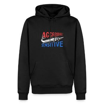 Angeln Aggressiv Empfindliches Geschenk - Männer Premium Bio Hoodie - Schwarz - Vorne - Nico (187cm)