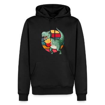Dinos Lieben Pommes-geschenk - Männer Premium Bio Hoodie - Schwarz - Vorne - Nico (187cm)
