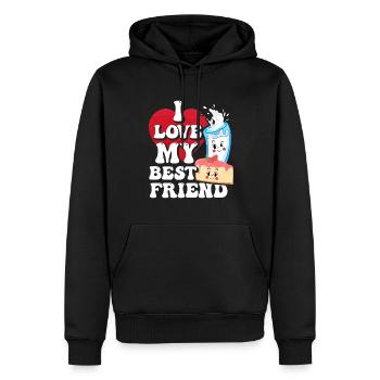 Milch Desserts Geschenk - Männer Premium Bio Hoodie - Schwarz - Vorne - Nico (187cm)