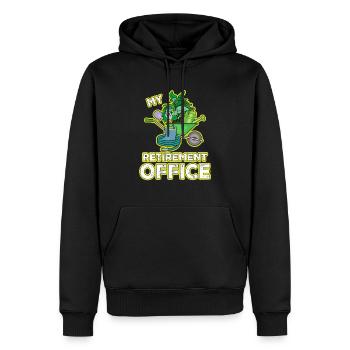 Cadeau de jardinage de bureau de retraite - Sweat à capuche Premium bio Homme - noir - Devant - Nico (187cm)