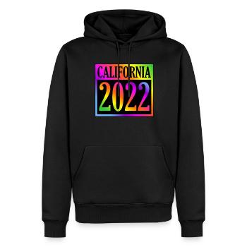 Cadeau Californie 2022 - Sweat à capuche Premium bio Homme - noir - Devant - Nico (187cm)