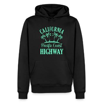 California Pacific Coast Highway Geschenk - Männer Premium Bio Hoodie - Schwarz - Vorne - Nico (187cm)