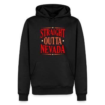 Direkt Aus Nevada Geschenk - Männer Premium Bio Hoodie - Schwarz - Vorne - Nico (187cm)