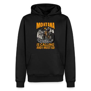 Montana Cycling Cadeau - Sweat à capuche Premium bio Homme - noir - Devant - Nico (187cm)