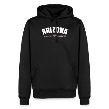 Arizona spaß zuhause geschenk - Männer Premium Bio Hoodie - Schwarz - Vorne - Nico (187cm)