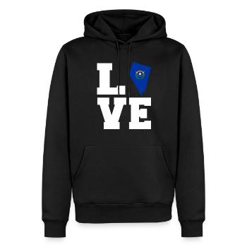 Cadeau de racine du Nevada - Sweat à capuche Premium bio Homme - noir - Devant - Nico (187cm)