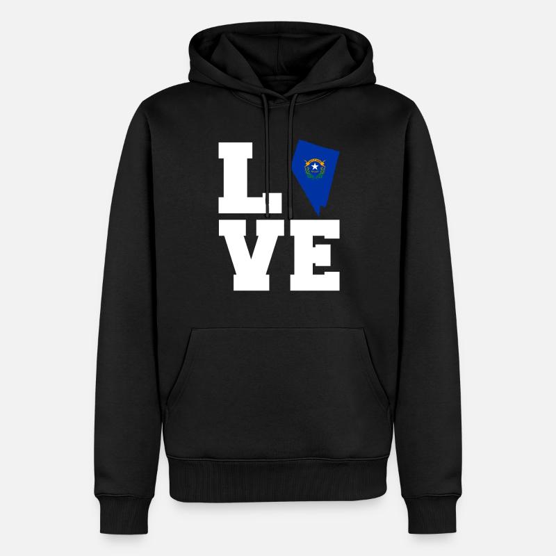 Nevada wurzel geschenk - Männer Premium Bio Hoodie - Schwarz